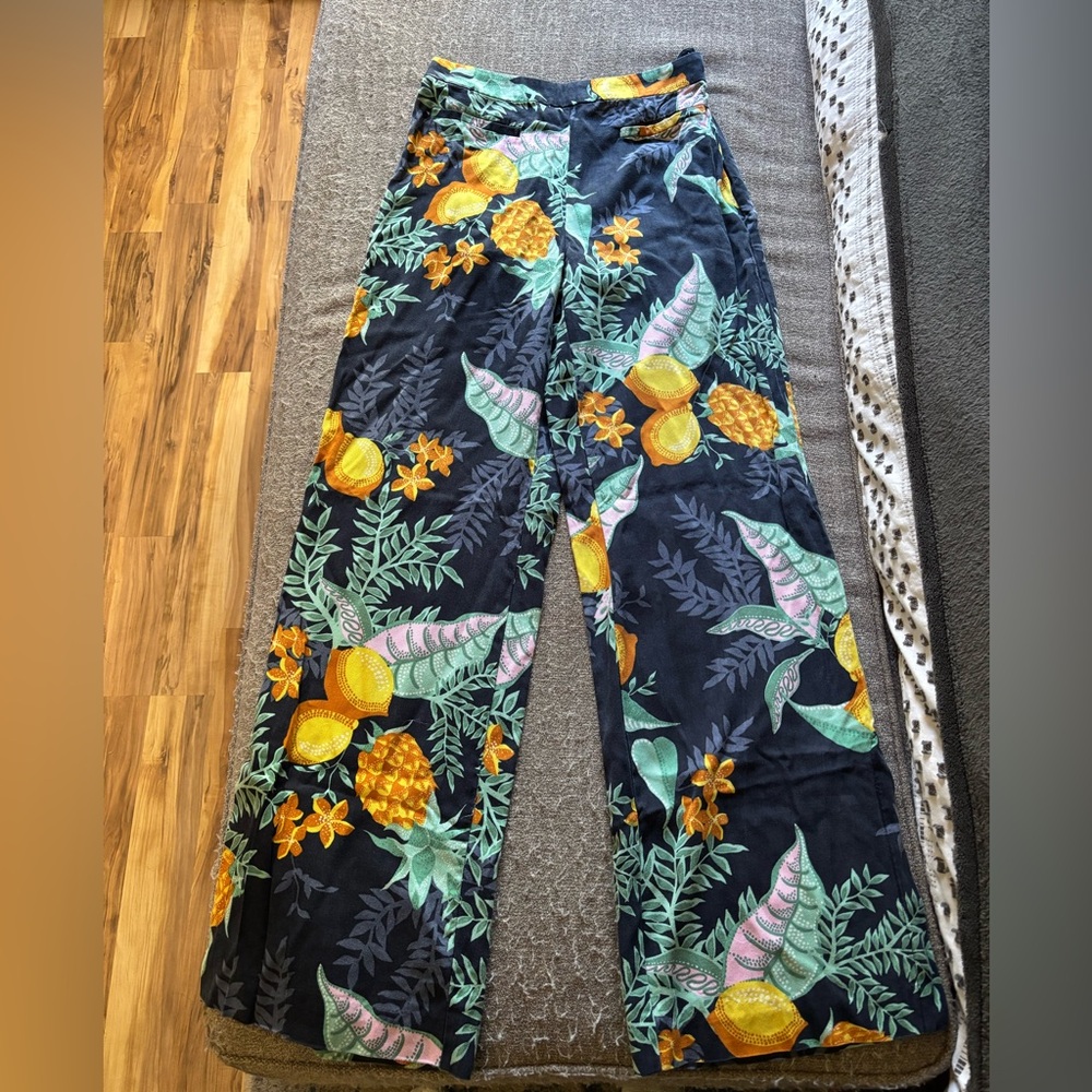 Maeve Tropical Wide leg Pants